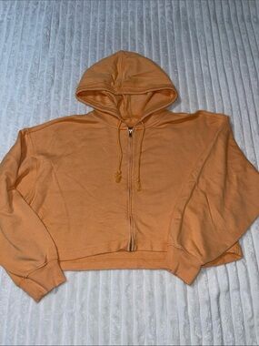 Aerie Cropped Zip-Up Hoodie | Size XL